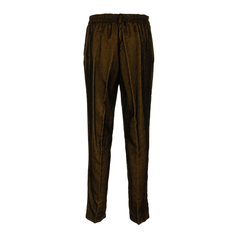 Momoni Stijlvolle Groene Broek Brown Dames