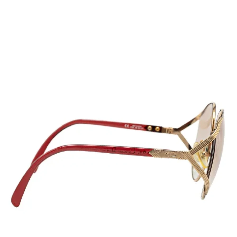 Dior Vintage Pre-owned Plastic sunglasses Yellow Dames