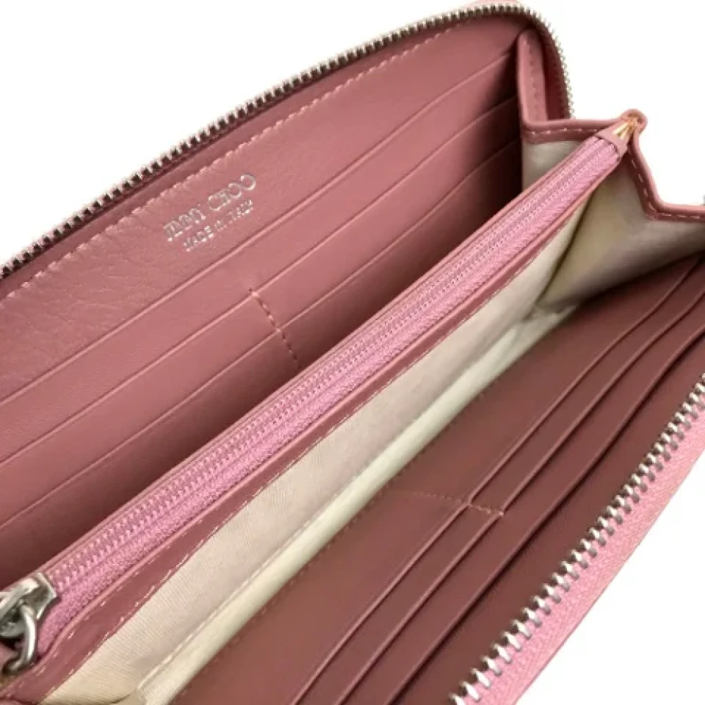 Jimmy Choo Pre-owned Leather wallets Pink Dames