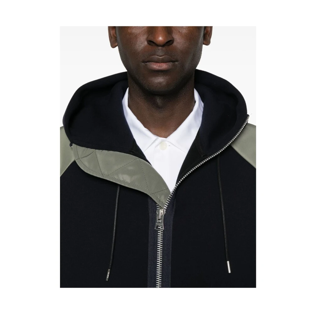 Sacai Donkerblauwe Rits Hoodie Sweatshirt Multicolor Heren