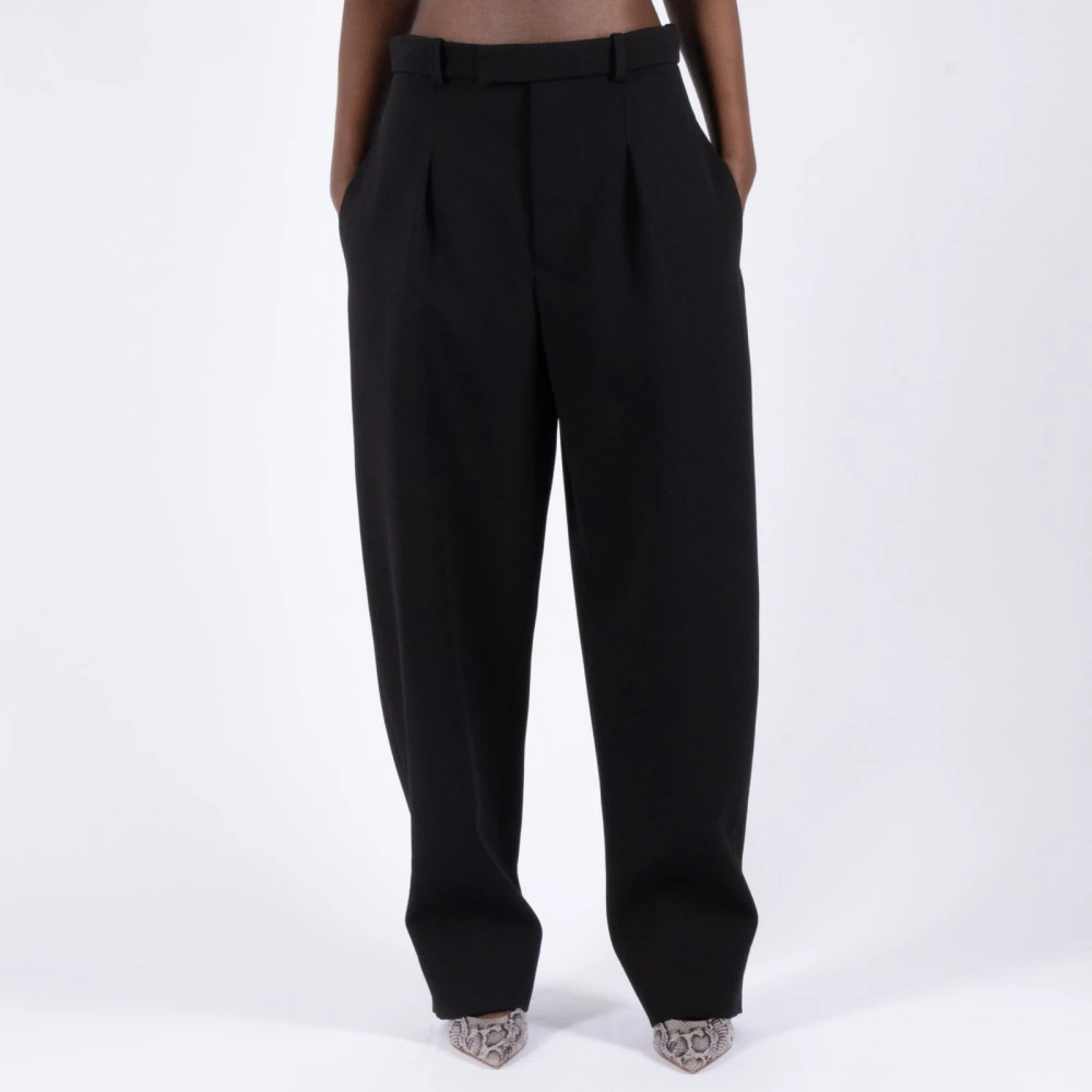 Wardrobe.nyc Zwarte Wol Hailey Bieber Broek Black Dames