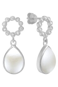 Cherie Ear Stud Pearl Silver