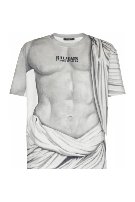Logo T-shirt med Statue tryck
