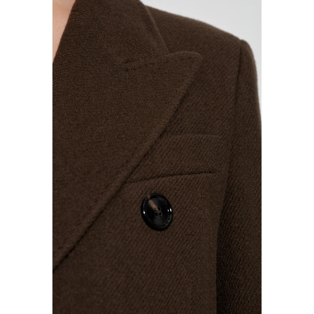 Ami Paris Wollen jas Brown Dames