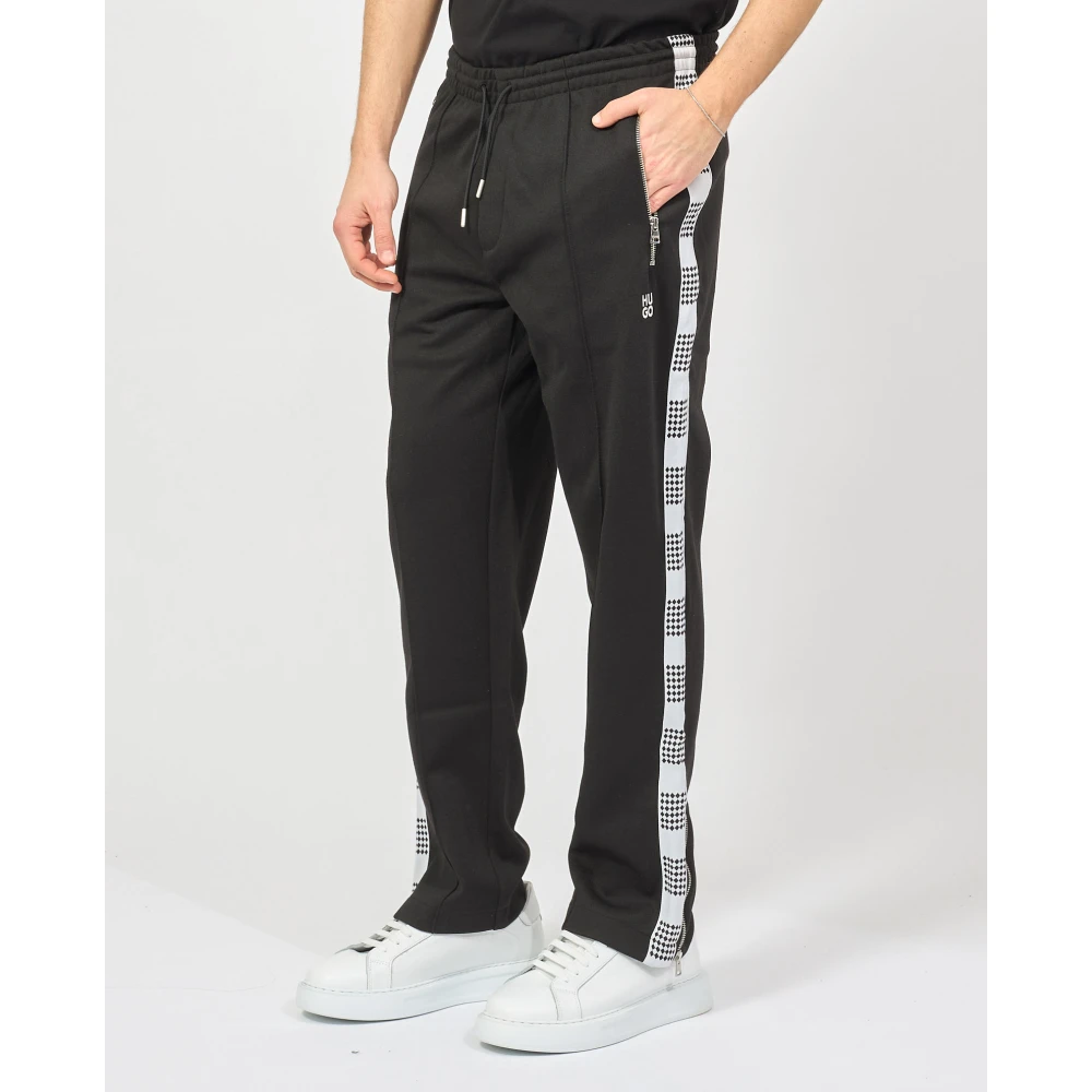 Hugo Boss Zwarte broek met zijstreep Black Heren