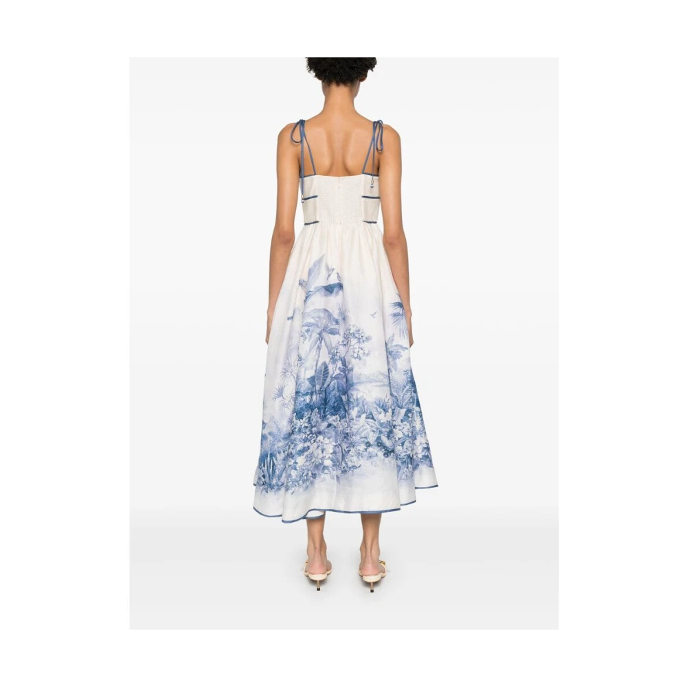 Zimmermann Grafische Print Linnen Jurk Multicolor Dames