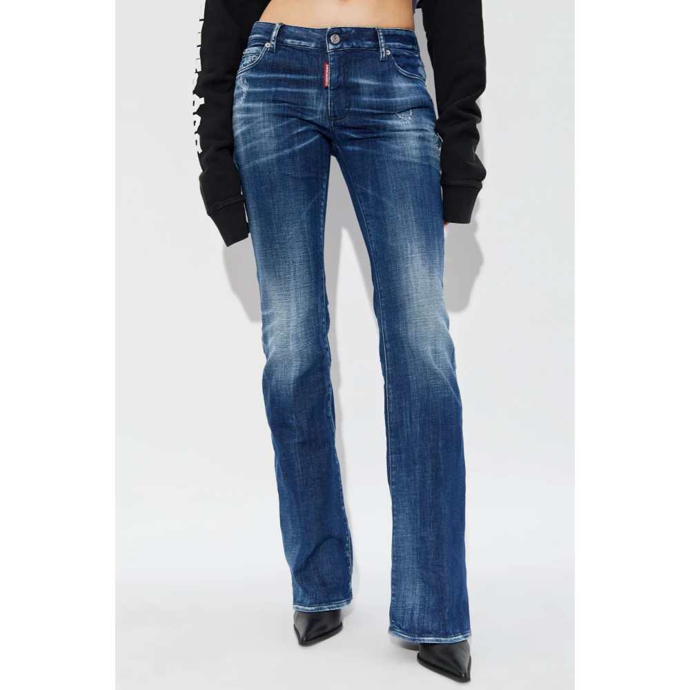 Dsquared2 Jeans Medium Waist Flare Blue Dames