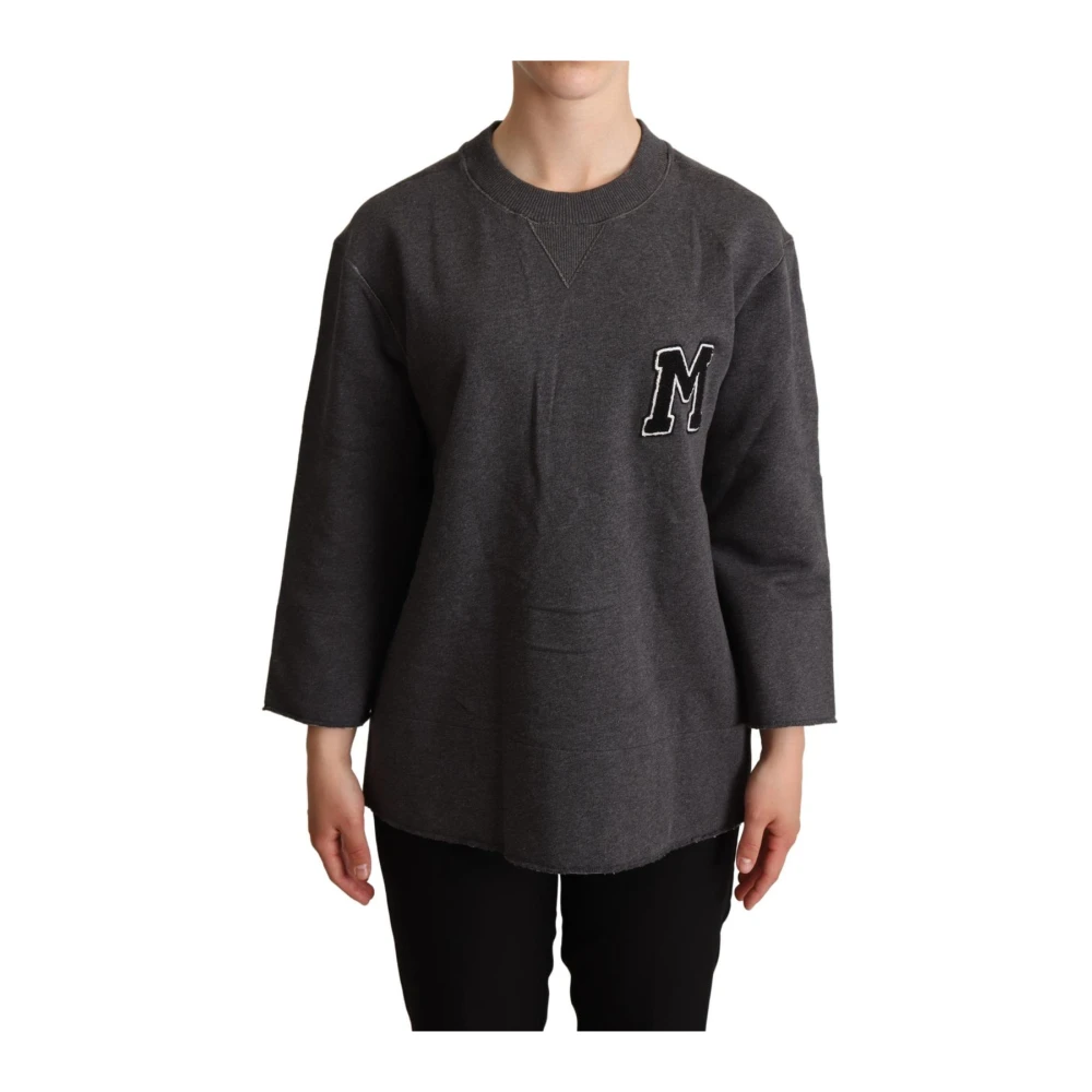 Dolce & Gabbana Gray Embroidered Women Pullover Sweater - IT38 | S - Image 2