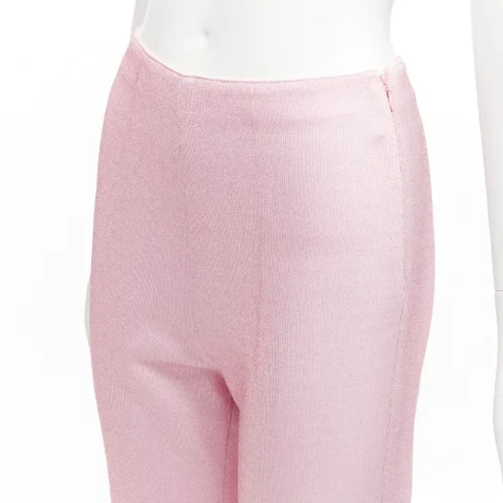 Miu Pre-owned Polyester bottoms Pink Dames