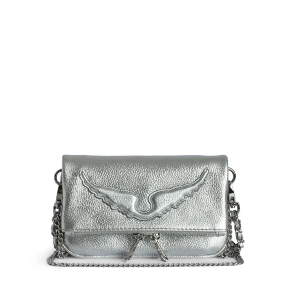 Zadig & Voltaire Zilver Rock Nano Wings Tas Gray Dames