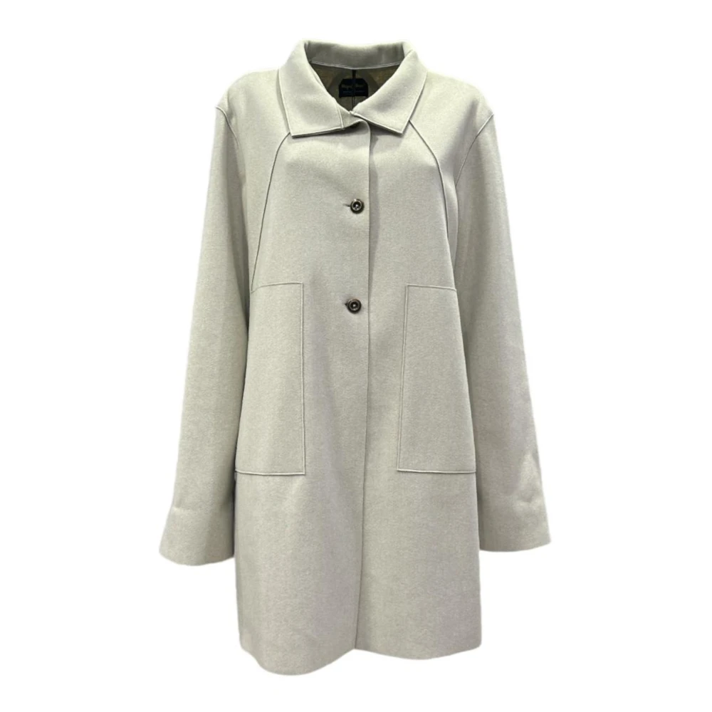 RefrigiWear Beige Jas met Voorlogo Beige Dames