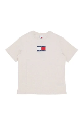 Avslappnad Melange Flag Tee i