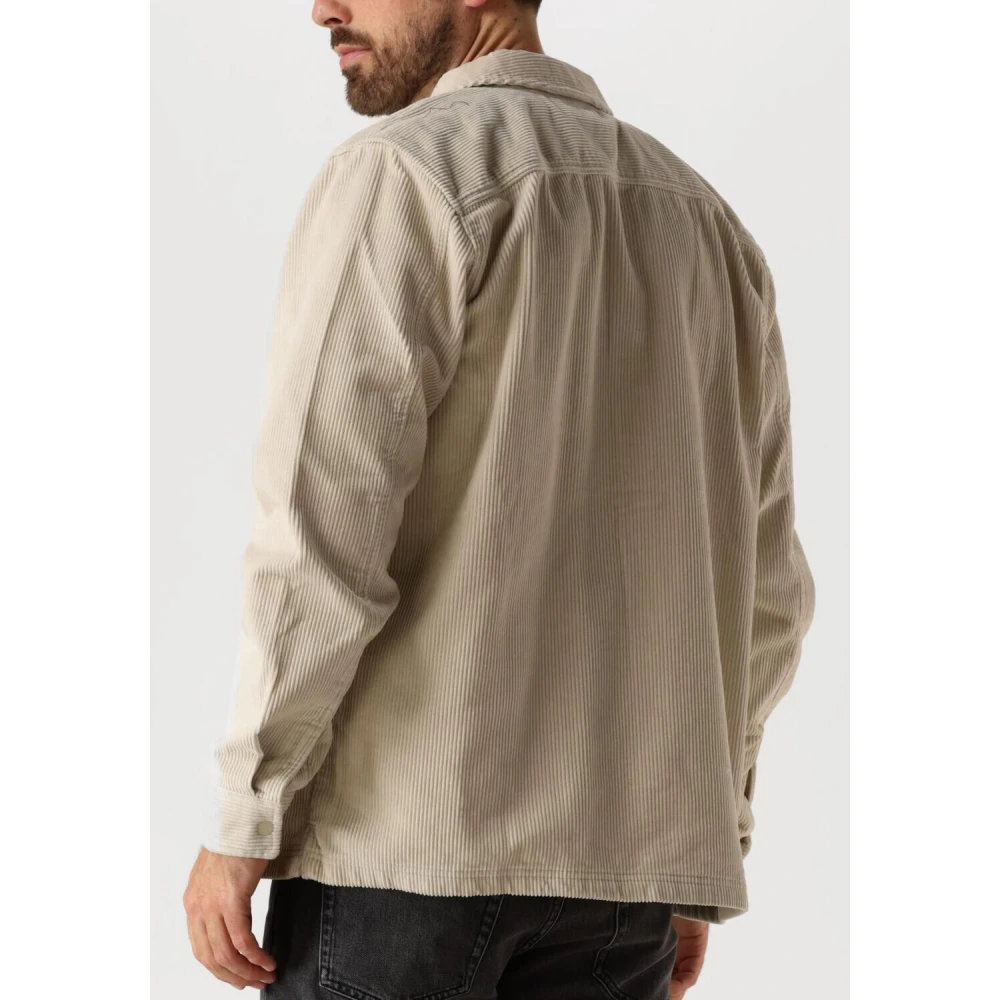 Calvin Klein Beige Corduroy Overshirt Casual Stijl Beige Heren