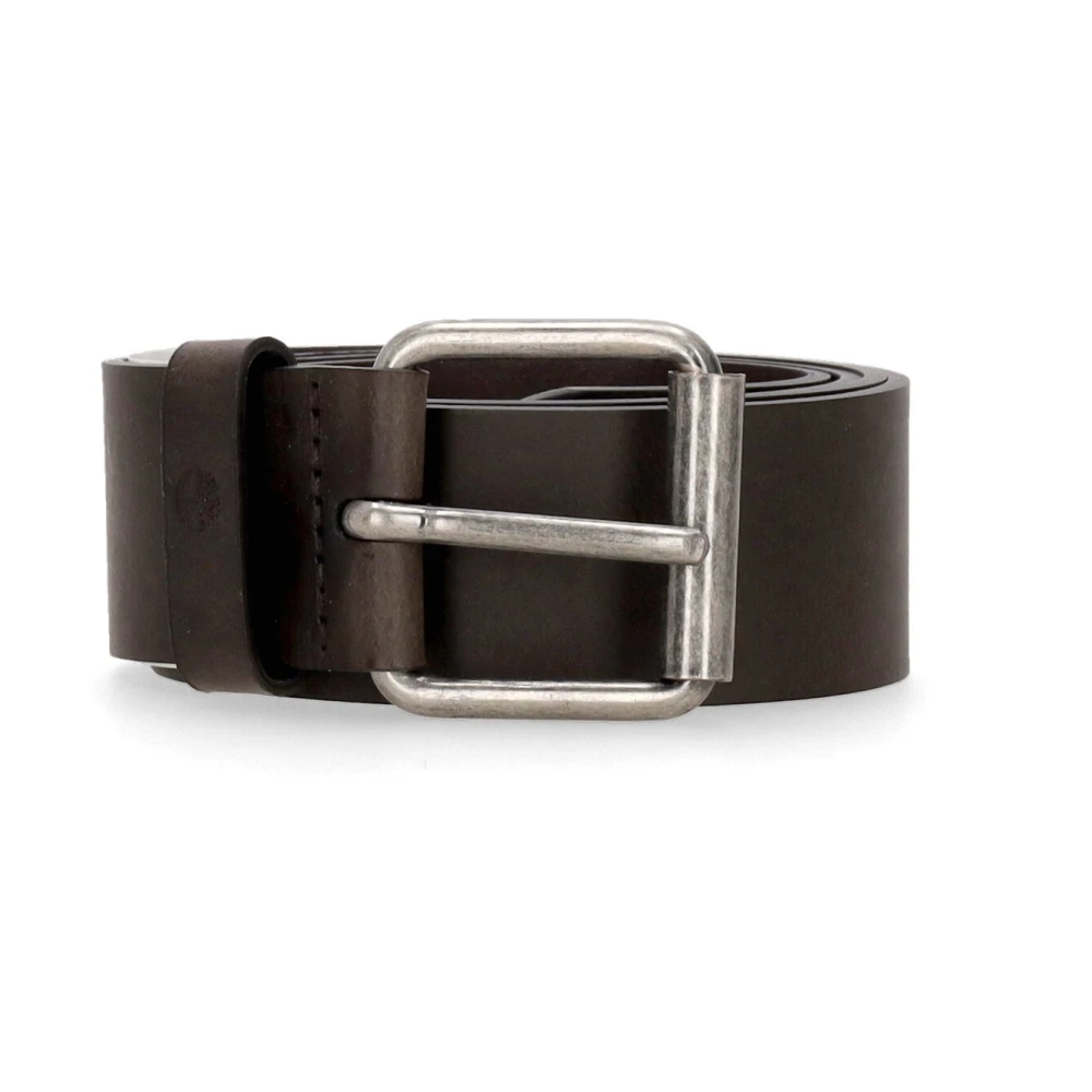Timberland Donkerbruin Leren Rolgesp Riem Brown Heren