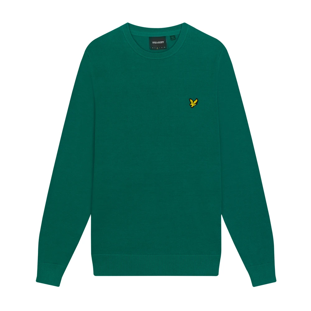 Lyle & Scott Katoenen Ronde Hals Trui Green Heren