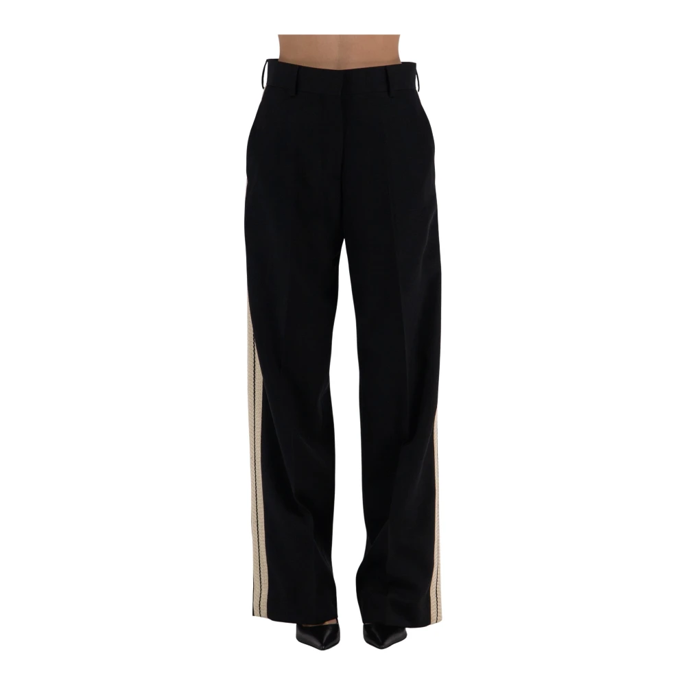 Palm Angels Damen Schwarz Hosen, K, Sgröße:
