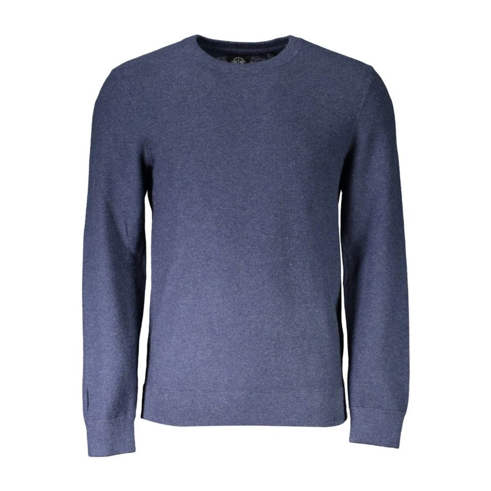 Dockers Blauwe Katoenen Trui Ronde Hals Logo Blue Heren