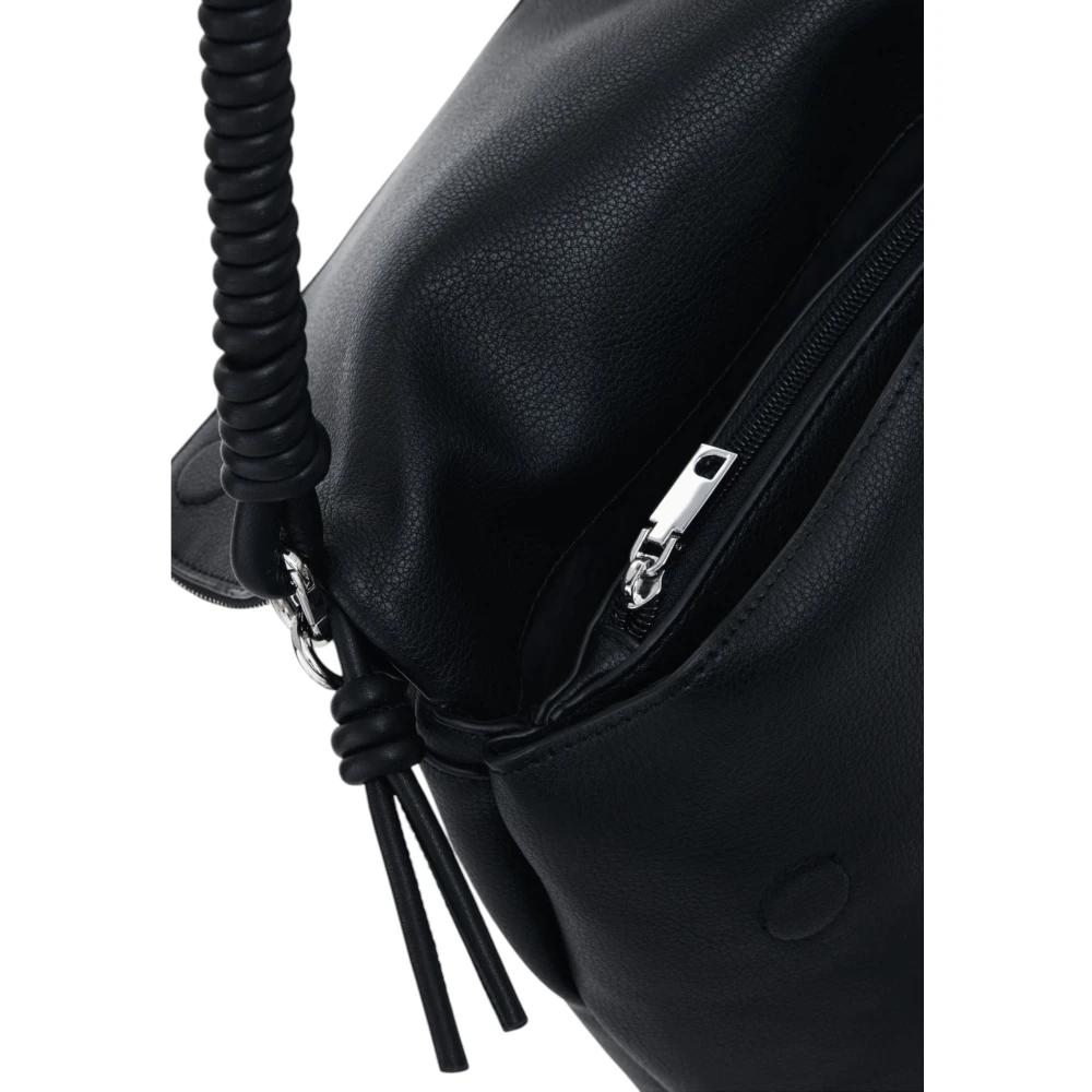 Desigual Zwarte Rits Rugzak Dames Tas Lente Zomer Black Dames