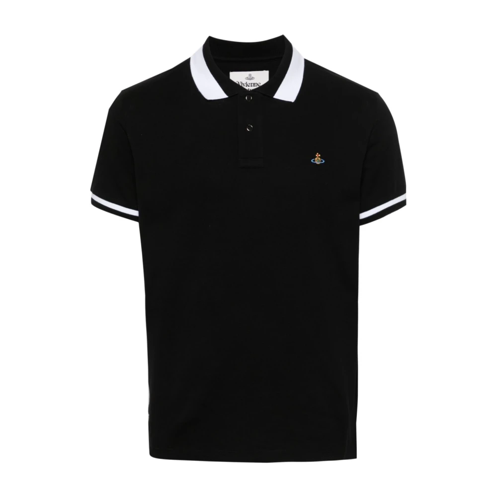 Vivienne Westwood Zwart Gestreept Polo Shirt Black Heren