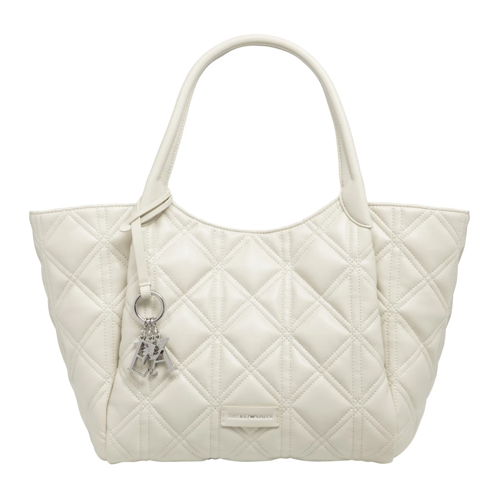 Emporio Armani Eenvoudige Tote Bag met Logo White Dames