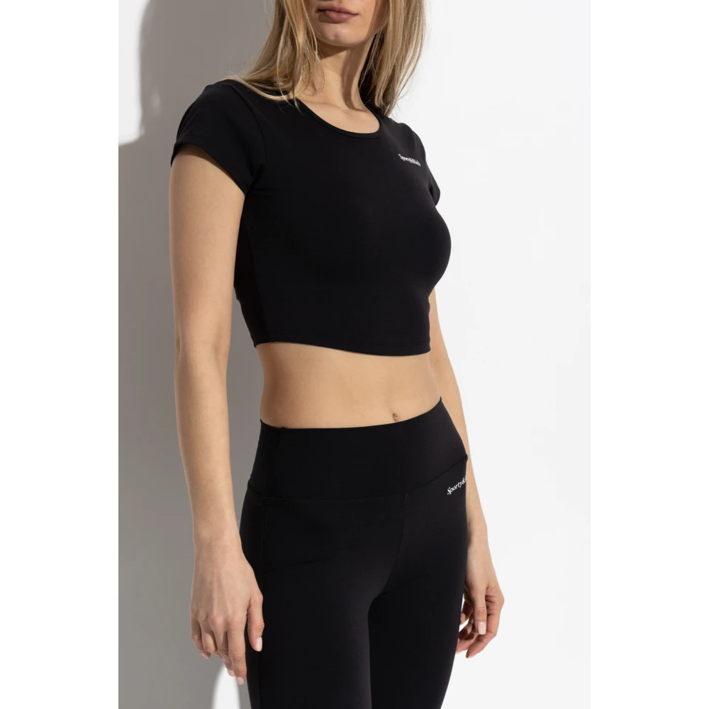Sporty & Rich Top uit de Core-collectie Black Dames