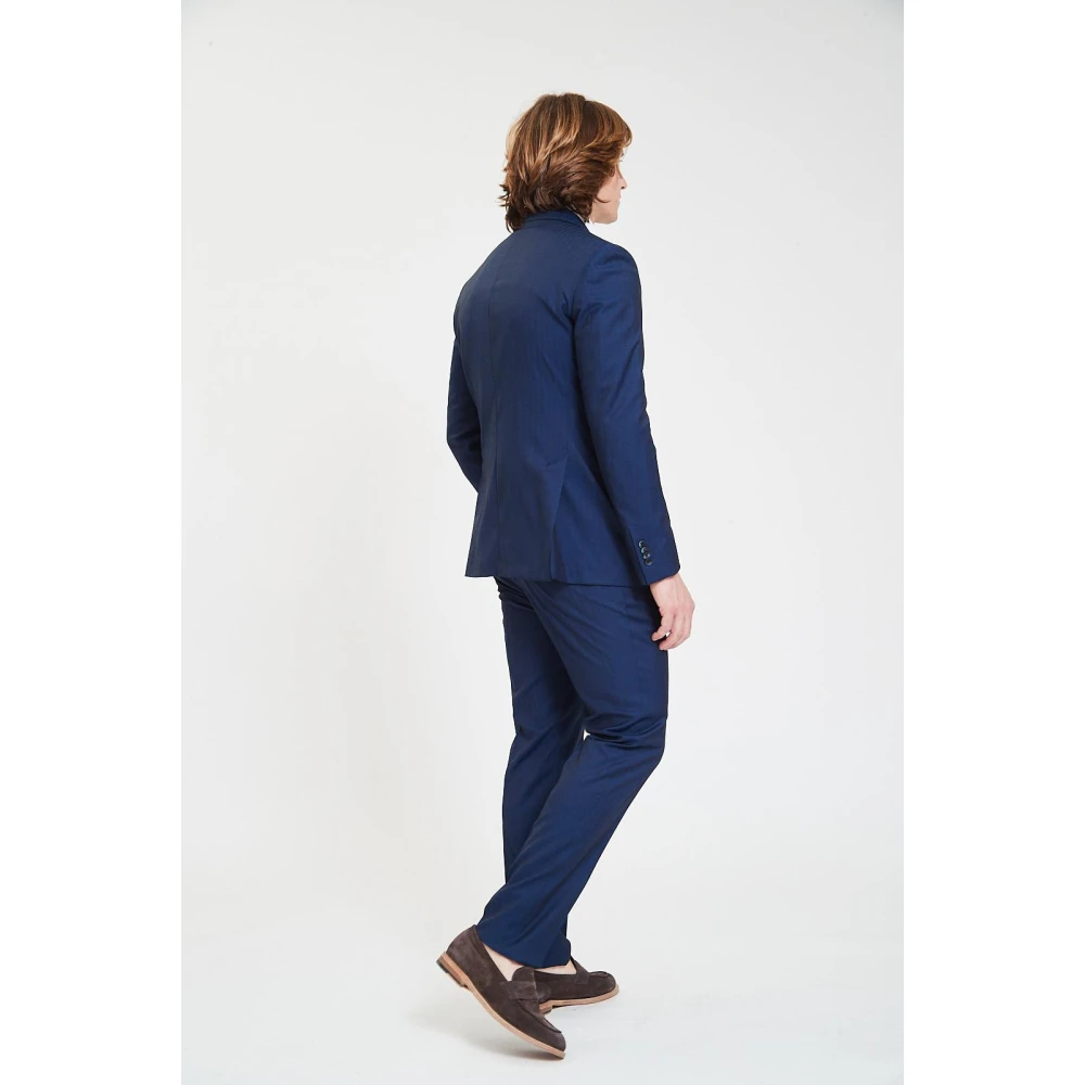 Luigi Bianchi Mantova Elegante Jurk Blue Heren