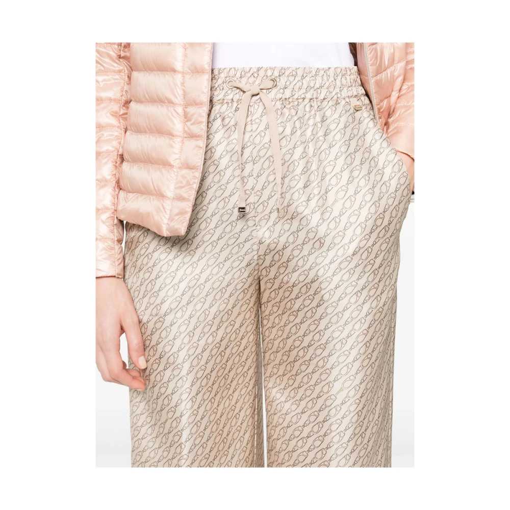 Herno Elastische Taille Koordbroek Beige Dames