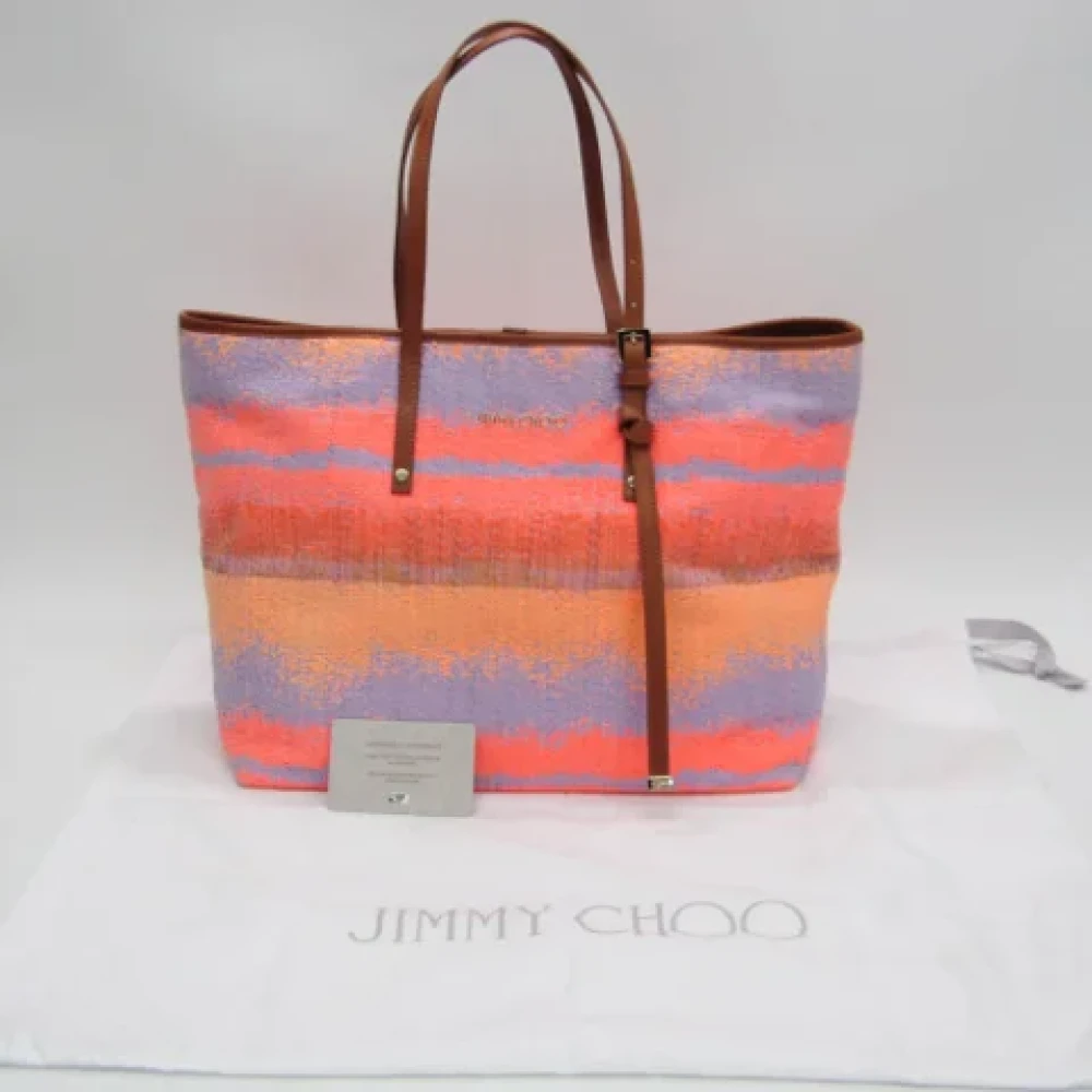 Jimmy Choo Pre-owned Canvas totes Orange Dames