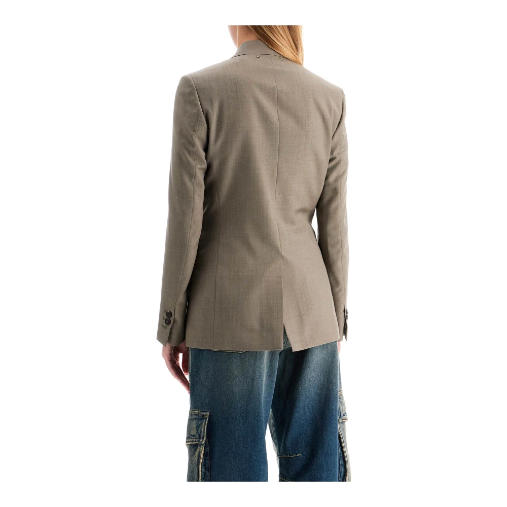 Golden Goose Getailleerd wollen jasje met dubbele knoopsluiting Gray Dames