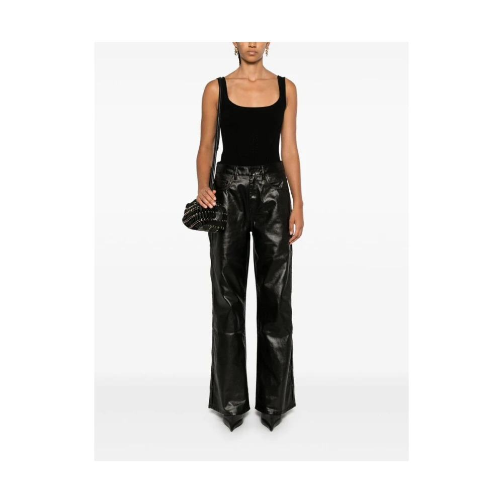 Purple Brand High-Rise Wide Leg Jeans Black Dames