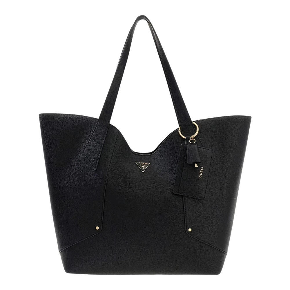 Guess Women's Black Isola Shoulder Bag - Shopping Bags - One Size - Bags
