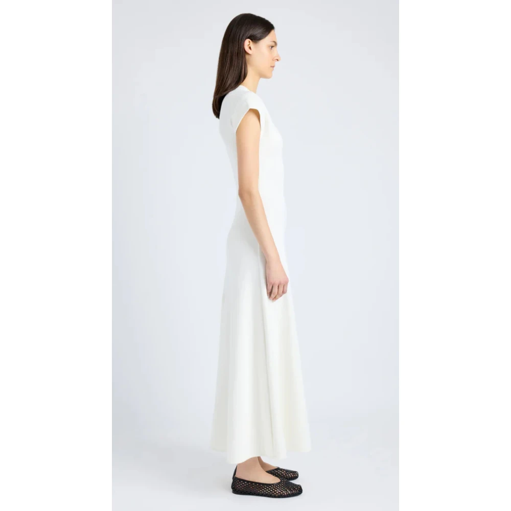 Proenza Schouler Elegante Geribbelde Melanie Jurk White Dames
