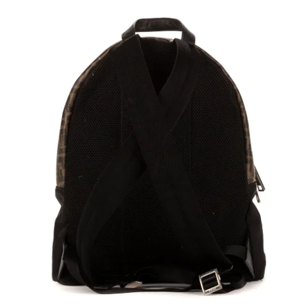 Fendi Vintage Pre-owned Canvas backpacks Black Dames