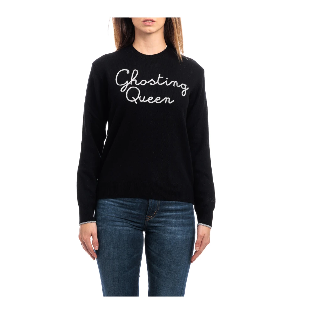 MC2 Saint Barth NEW Queen Crewneck Sweater Black Dames