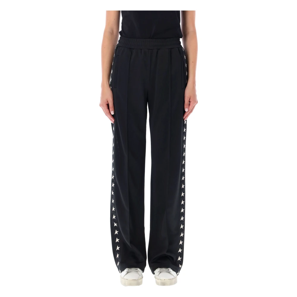 Golden Goose Wijde joggingbroek met sterrenband Black Dames