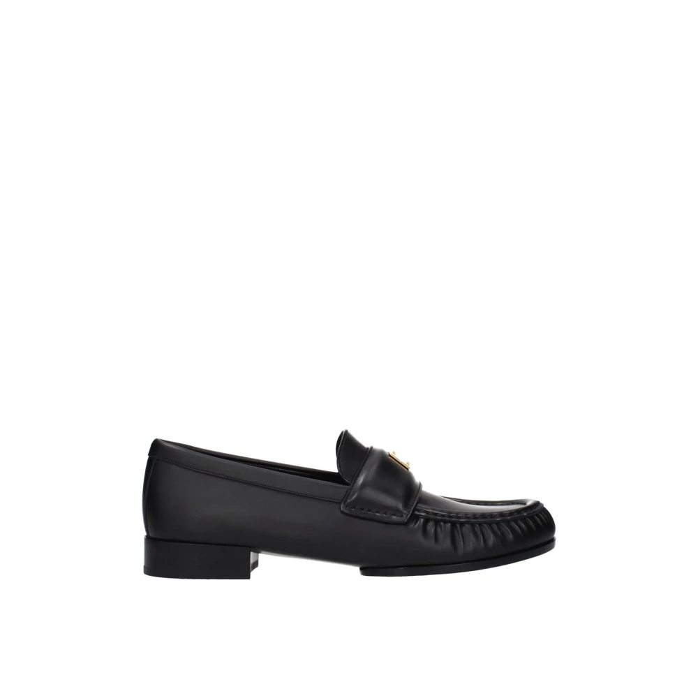 Givenchy Kvinno Svart Skor Dam, 38 Eu, Läder, Slip-On Loafers I Läder