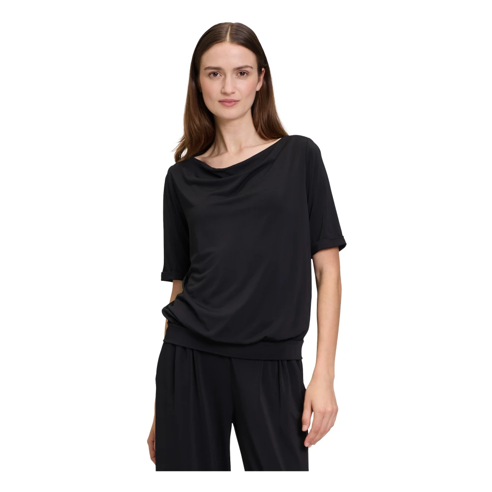 Betty Barclay Printshirt met Watervalhals Black Dames