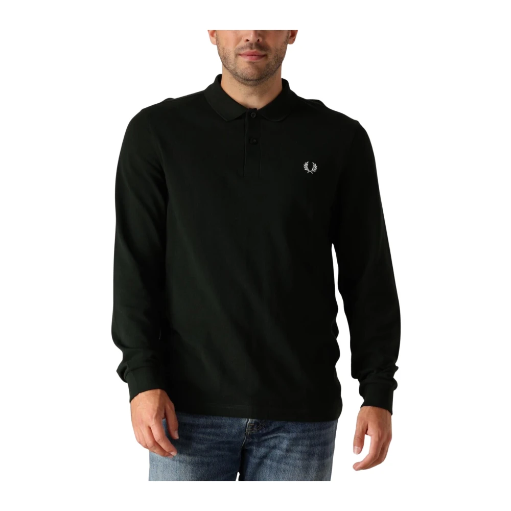 Fred Perry Heren Polo & T-shirt Lange Mouw Black Heren