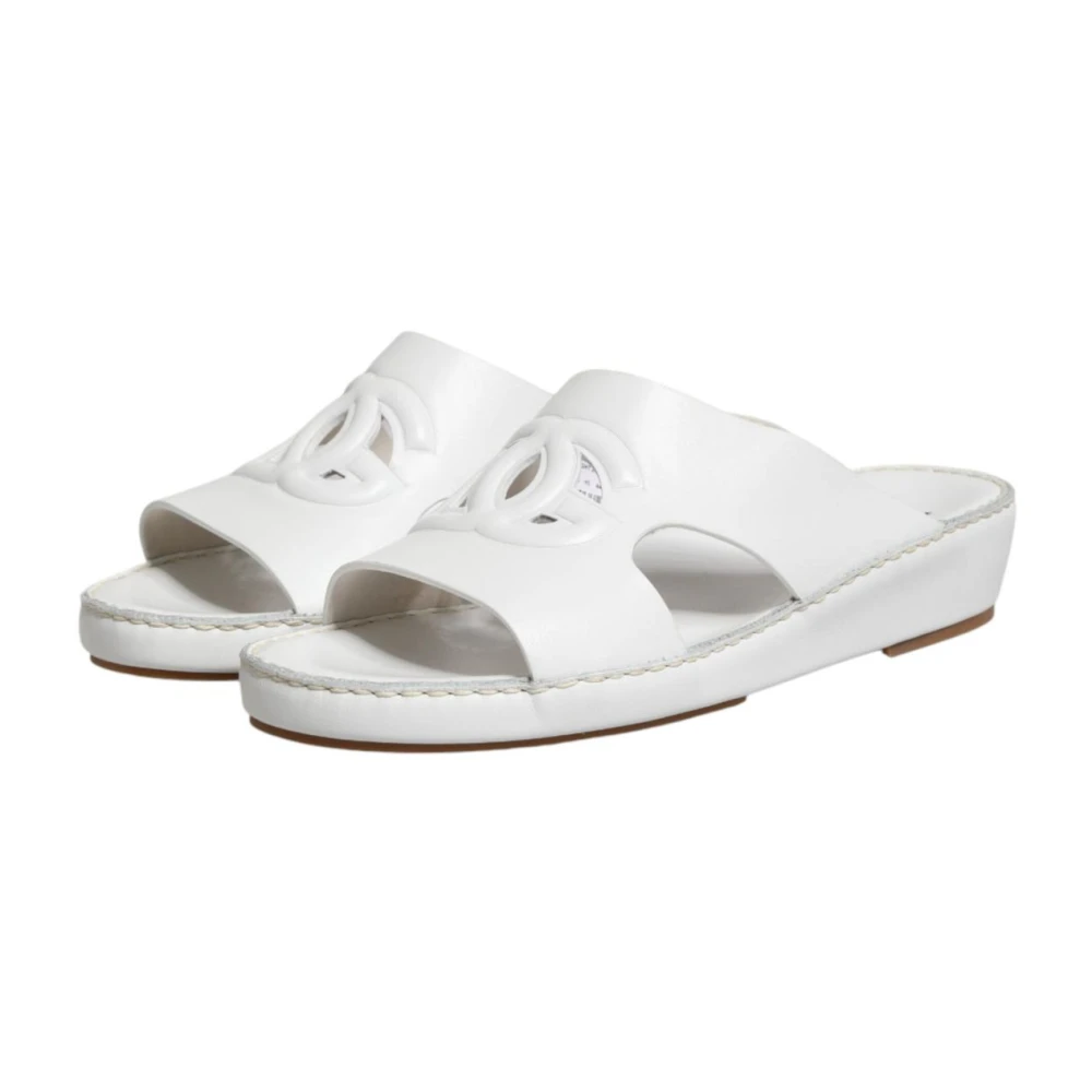 Dolce & Gabbana Men's White Cutout Slides