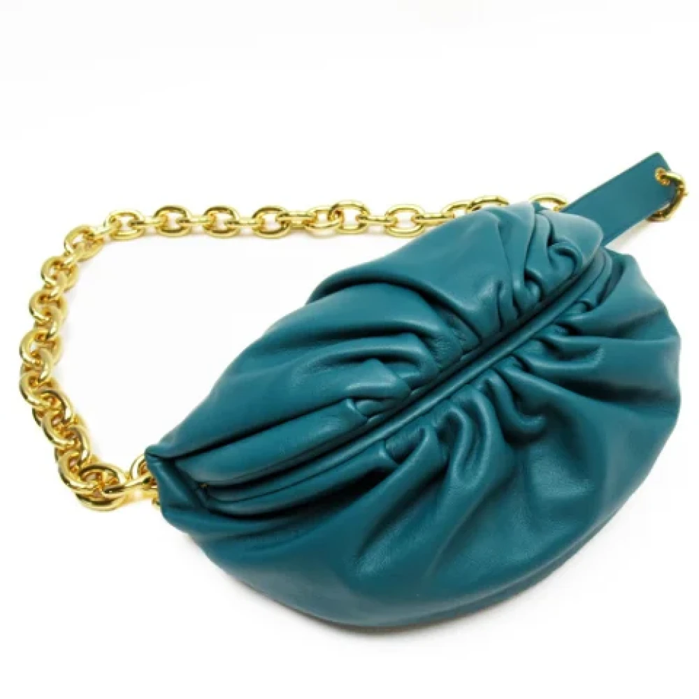 Bottega Veneta Vintage Pre-owned Leather shoulder-bags Blue Dames