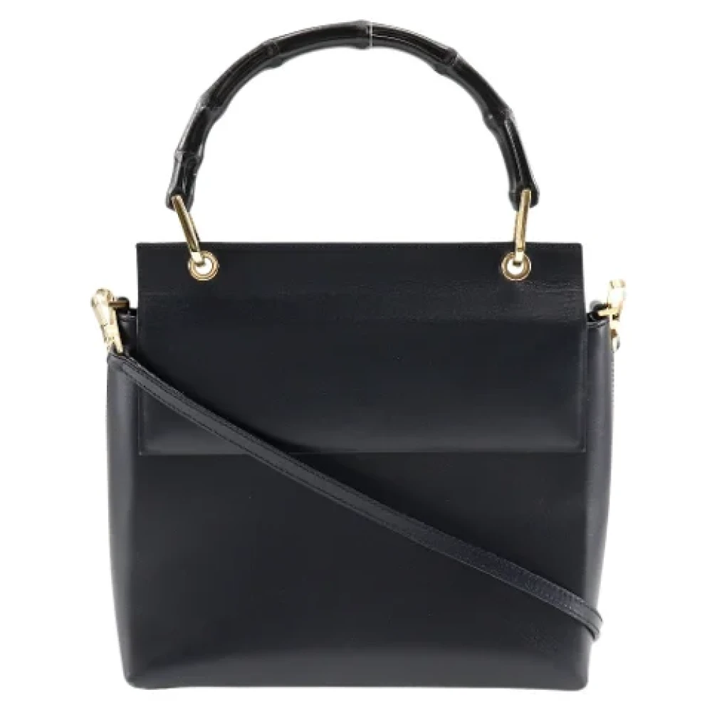 Gucci Vintage Pre-owned Leather gucci-bags Black Dames
