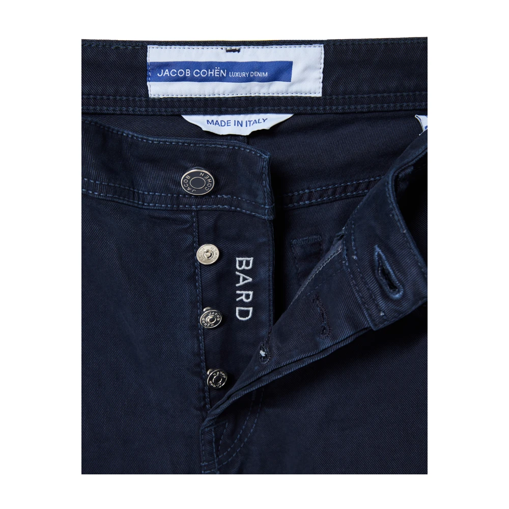 Jacob Cohën Handgemaakte katoen lyocell broek met stijl Bard Blue Heren