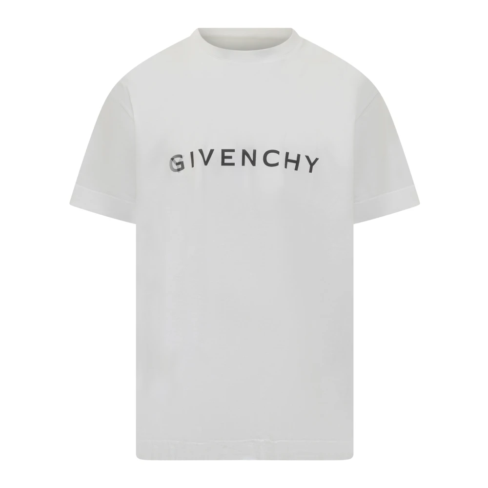 Givenchy Logo Print Oversize T-shirt White Heren
