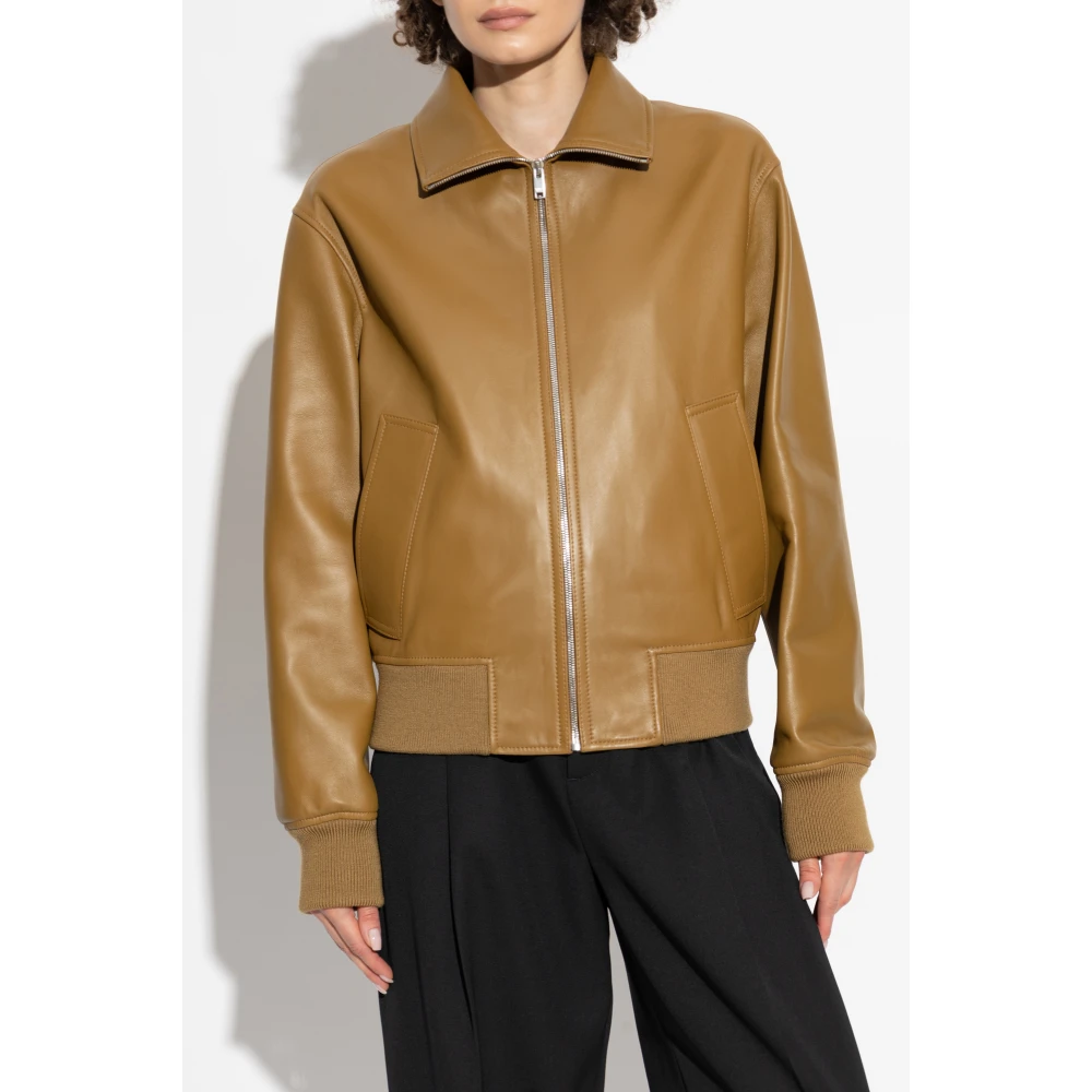Bottega Veneta Leren jas Brown Dames