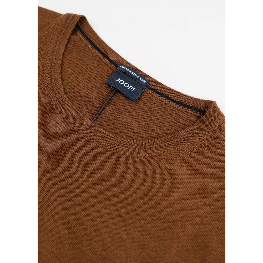 Joop! Klassieke Merinowollen Trui Bruin Brown Heren