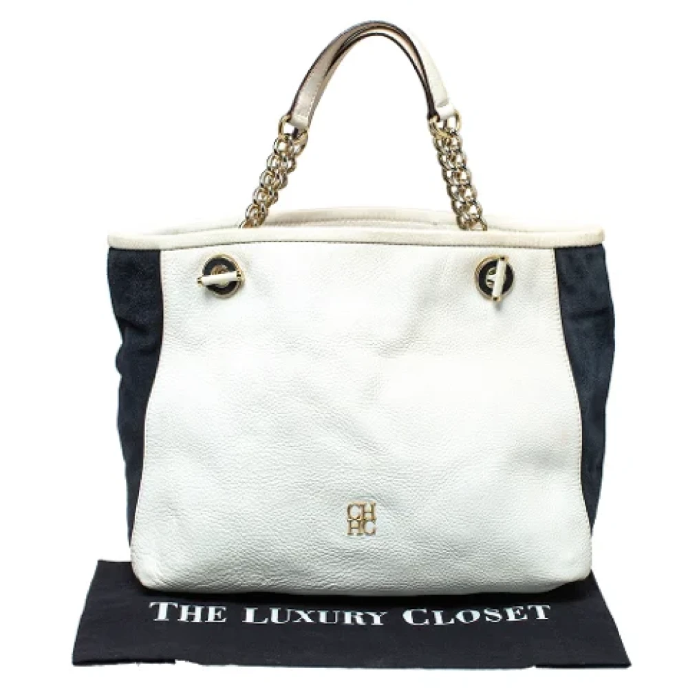 Carolina Herrera Pre-owned Leather handbags White Dames