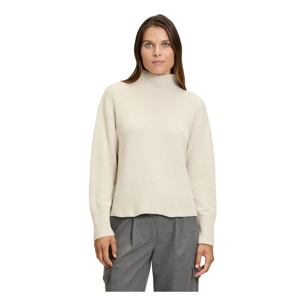 Betty Barclay Lurex Gebreide Trui Stijlvol Comfort Beige Dames