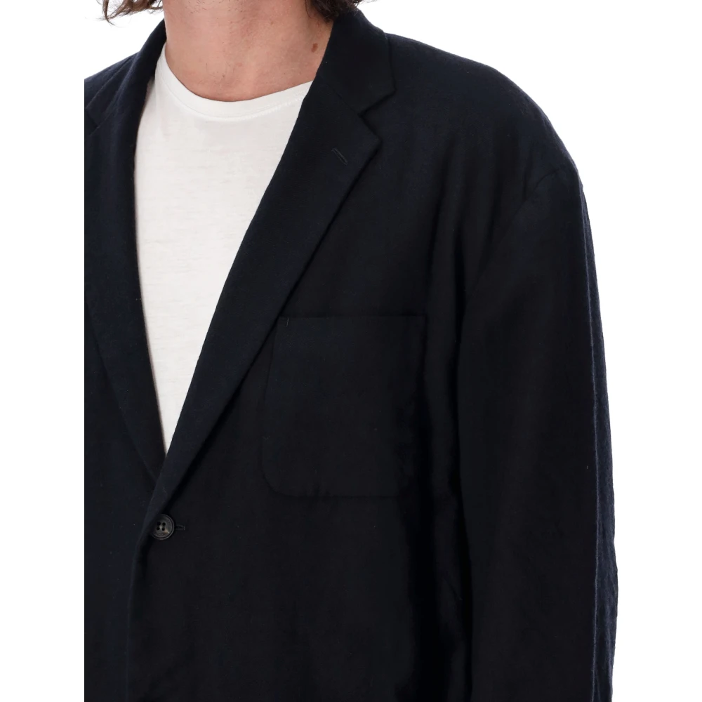 Comme des Garçons Navy Wol Blazer Jas Blue Heren