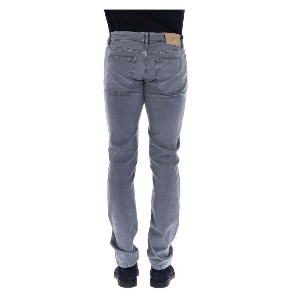 PT Torino Stretch Denim Jack met Suède Label Gray Heren