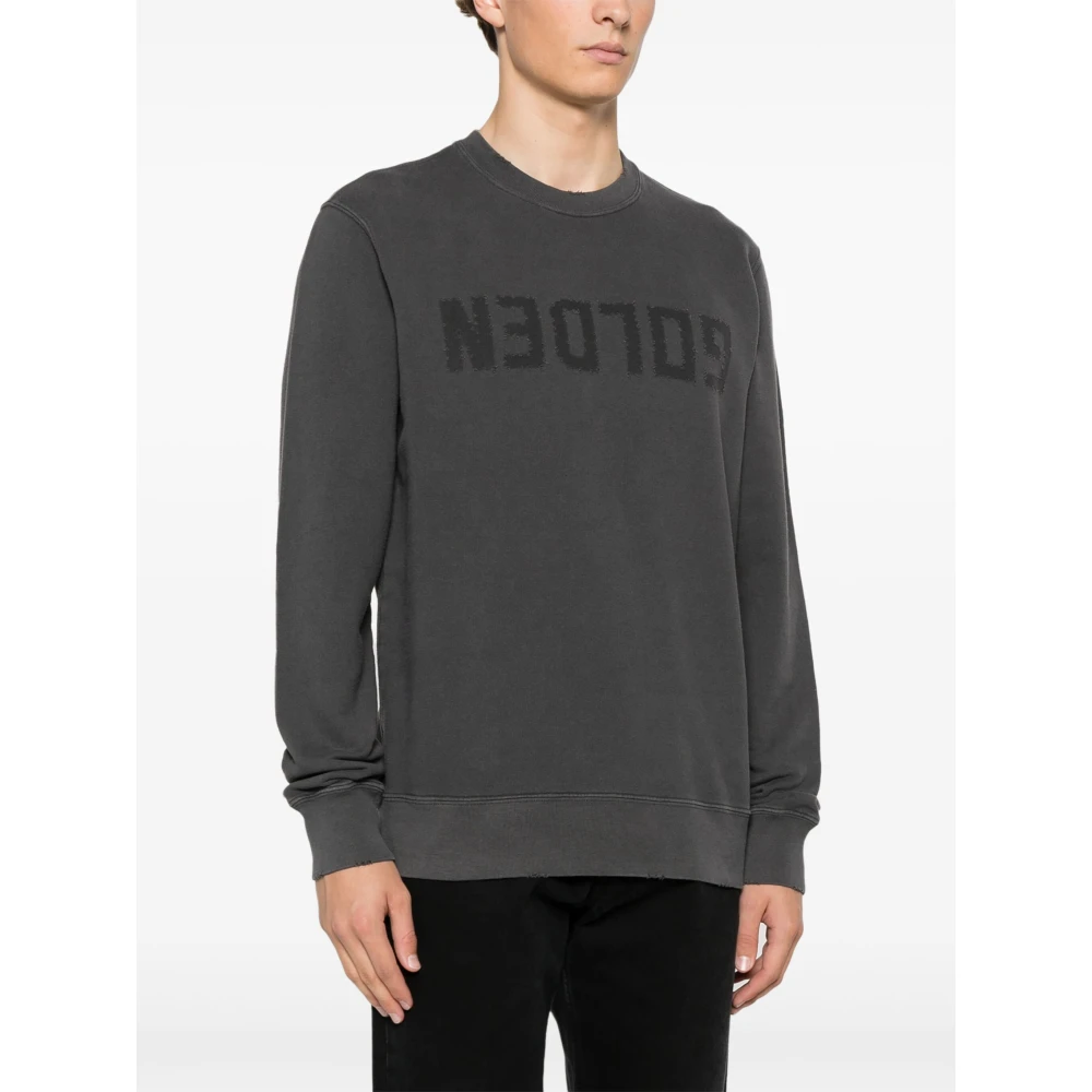 Golden Goose Antraciet Gouden T-Shirt Gray Heren